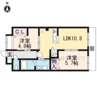 パラディースせいま【201号室】の間取り