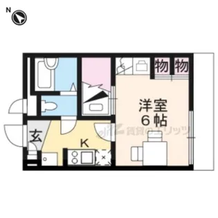 レオパレス湖畔平【105号室】の間取り