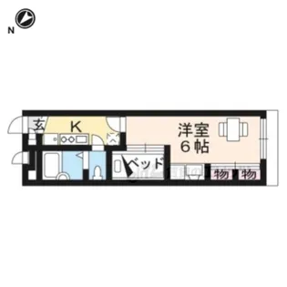 レオパレスキヌガワ【203号室】の間取り