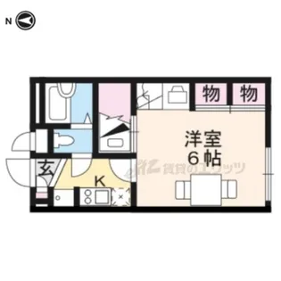 レオパレス西近江【109号室】の間取り