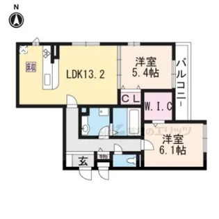 Regalo Foresis【1階】の間取り