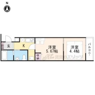 いろは梅小路【302号室】の間取り