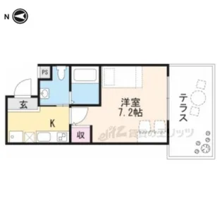 いろは梅小路【103号室】の間取り