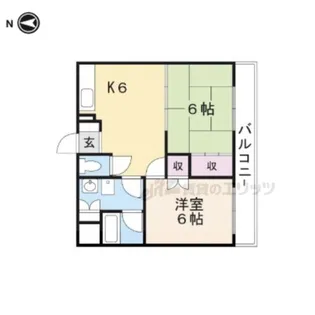 マンションメルローズ【202号室】の間取り