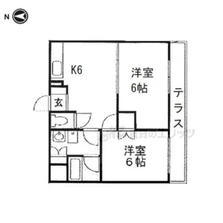 マンションメルローズ【105号室】の間取り