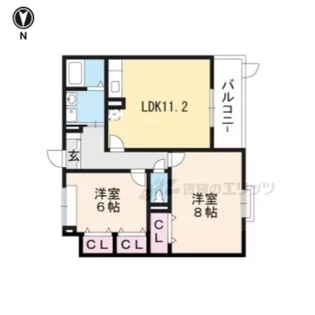 フルール小柳【1階】の間取り