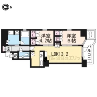 プレミスト京都御池通【403号室】の間取り