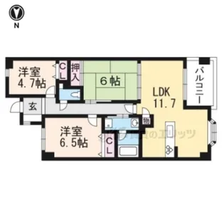 ティアラ大津【410号室】の間取り