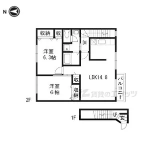 ソレアード【2階】の間取り