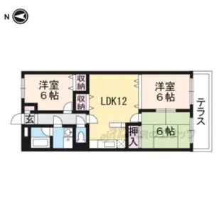 ミュー・マツヤマ【303号室】の間取り