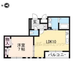 サンライズ西ノ京【401号室】の間取り