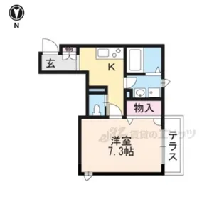 サンライズ西ノ京【101号室】の間取り