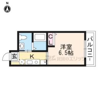 サンプット七条壬生【104号室】の間取り