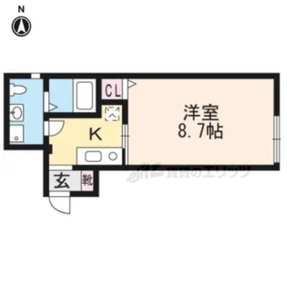 サンプット七条壬生【205号室】の間取り