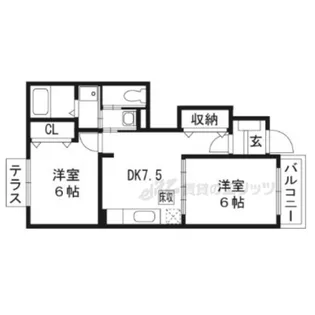 ウエストヒル・ウィズ【1階】の間取り