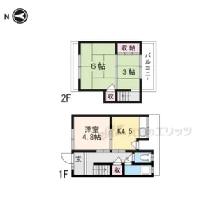 京都府宇治市小倉町南堀池【一戸建】の間取り