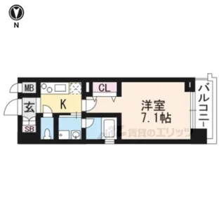べラジオ京都烏丸十条?【3階】の間取り