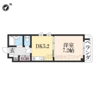 サンバティーク【502号室】の間取り