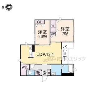 ハイライフ出口【203号室】の間取り
