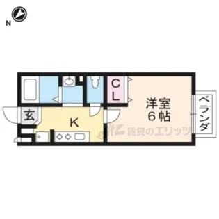 藤井ハイツ虫生野【1階】の間取り