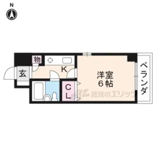 フェルティシャトー滋賀水口【306号室】の間取り