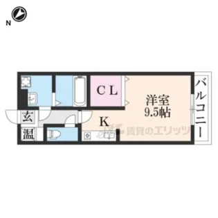 パリオ鹿深【106号室】の間取り