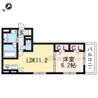 アイル宇治小倉【102号室】の間取り