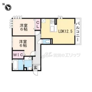 グレイスコート【201号室】の間取り