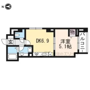 レジデンス京都洛央【4階】の間取り