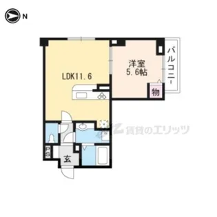 レジデンス京都洛央【5階】の間取り