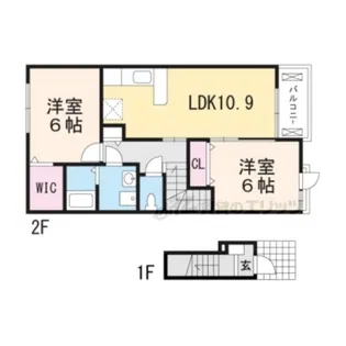 ティ・プルメリア【2階】の間取り