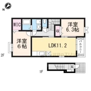 カーサプレッソ【2階】の間取り