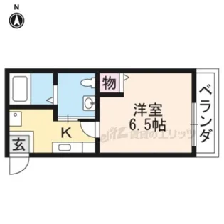 アパートメント二条城【3階】の間取り