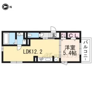 グレイス嵯峨【101号室】の間取り