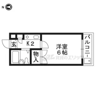 ラフィーネ北山【203号室】の間取り