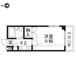 ラフィーネ北山【202号室】の間取り