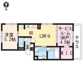 セジュール西賀茂【1階】の間取り