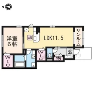 BELLE・CASA B【104号室】の間取り