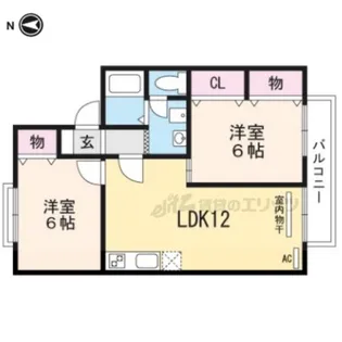 アグリンビレッジC棟【102号室】の間取り