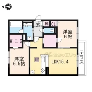 セジュールオッツGT長岡京【1階】の間取り