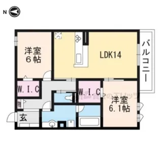 セジュールオッツGT長岡京【3階】の間取り