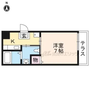 ナトゥール四条大宮【1号室】の間取り