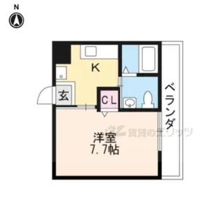 ナトゥール四条大宮【11号室】の間取り