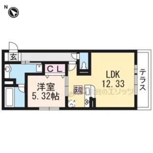 ラシュレ【1階】の間取り
