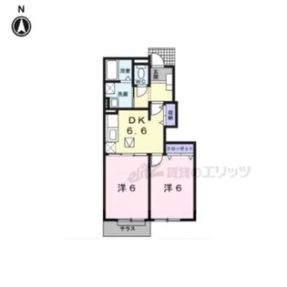 グランアルブルS【102号室】の間取り