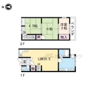 京都府京都市右京区太秦面影町【一戸建】の間取り