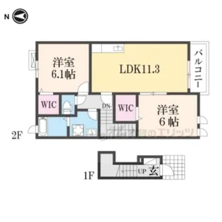 サザン アルミュールA【2階】の間取り