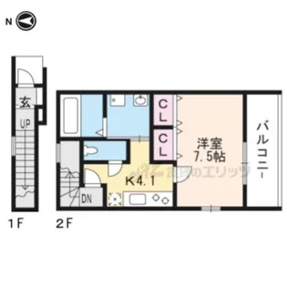 ウエストコミタリア?【2階】の間取り