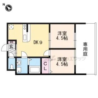 SAKURA VILLAGE【106号室】の間取り