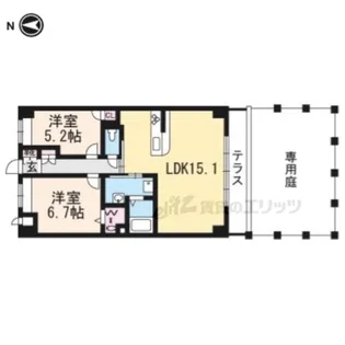 グリーンサム大久保【1階】の間取り